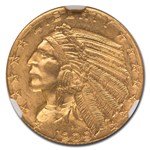 1909-D $5 Indian Gold Half Eagle MS-65 NGC