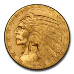 1909-D $5 Indian Gold Half Eagle MS-65 PCGS CAC