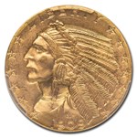 1909-D $5 Indian Gold Half Eagle MS-65 PCGS