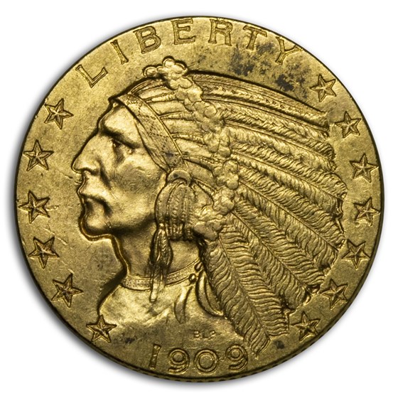 1909-D $5 Indian Gold Half Eagle XF 1909-D $5 Indian Gold Half Eagle XF