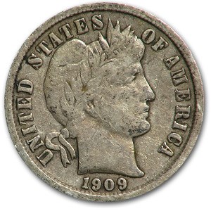 1909-D Barber Dime Fine