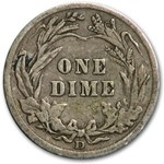 1909-D Barber Dime Fine