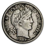 1909-D Barber Dime VF