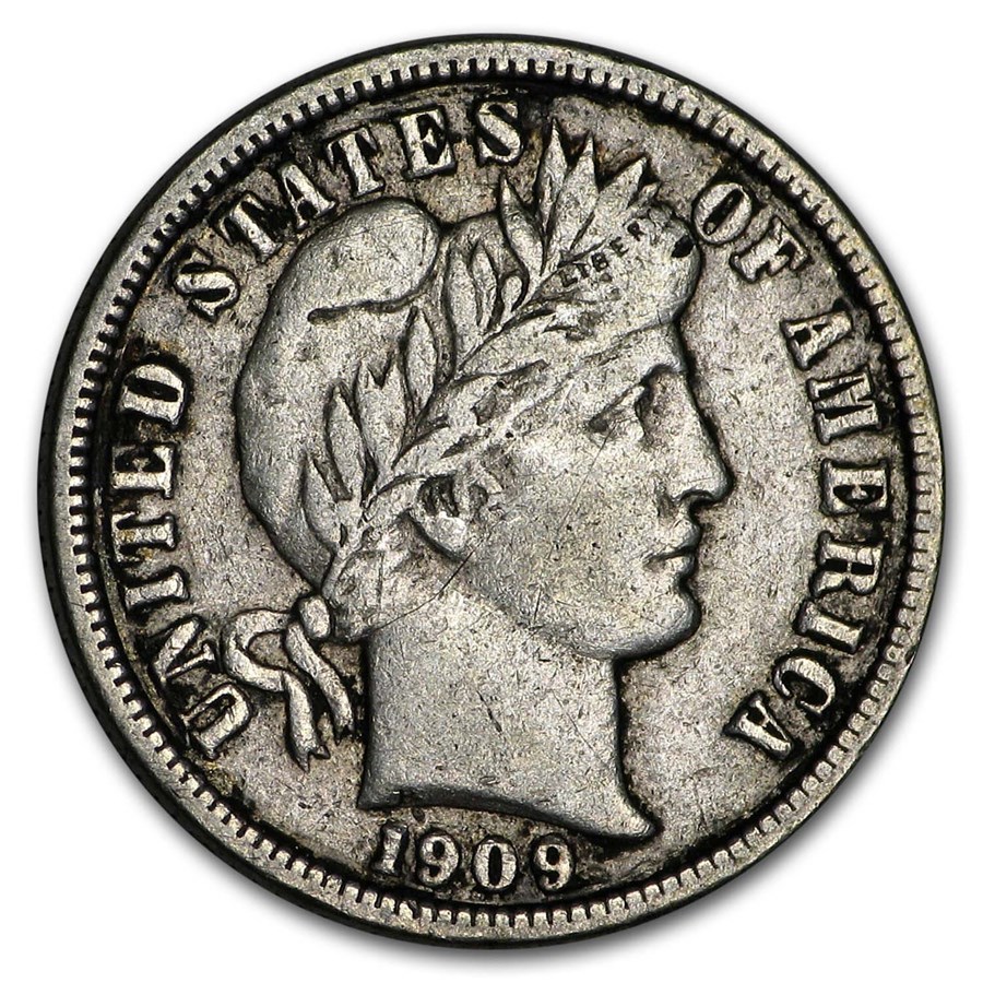 1909-D Barber Dime VF