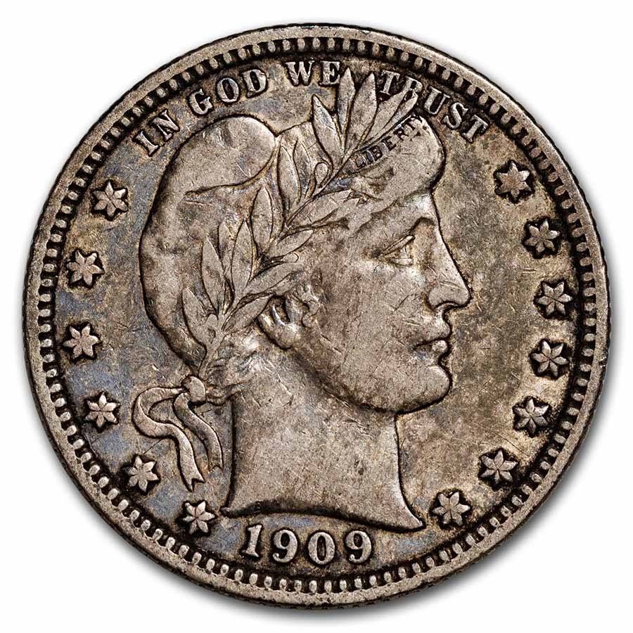 1909-D Barber Quarter VF