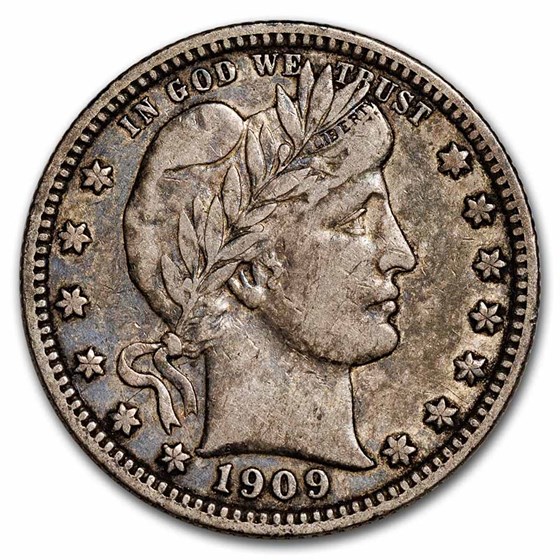 1909-D Barber Quarter VF 1909-D Barber Quarter VF