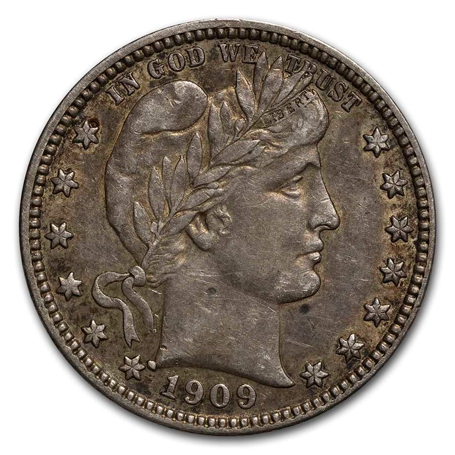 1909-D Barber Quarter XF