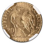 1909 France Gold 20 Francs MS-67 NGC