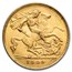 1909 Great Britain Gold Half Sovereign Edward VII BU