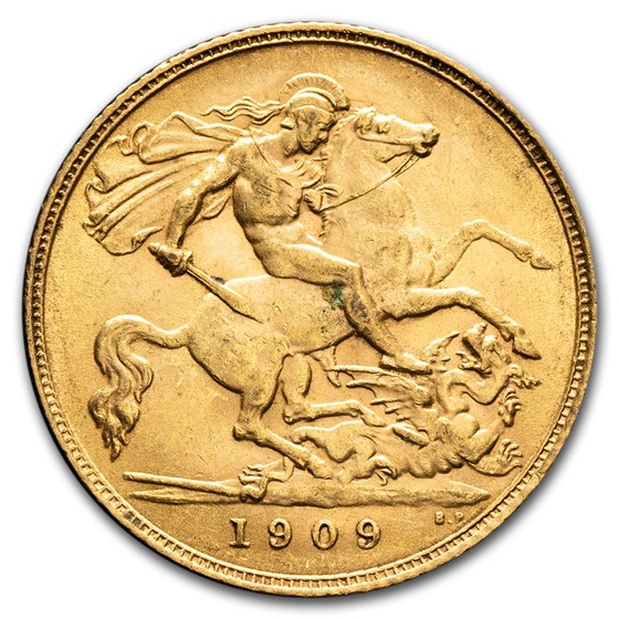 1909 Great Britain Gold Half Sovereign Edward VII BU 1909 Great Britain Gold Half Sovereign Edward VII BU