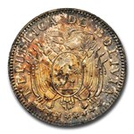 1909-H Bolivia Silver 50 Centavos MS-65 NGC