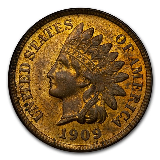 1909 Indian Head Cent BU (Red/Brown) 1909 Indian Head Cent BU (Red/Brown)