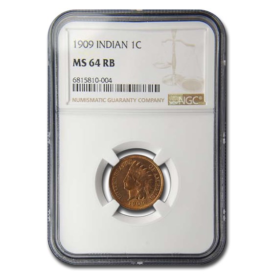 1909 Indian Head Cent MS-64 NGC (Red/Brown) 1909 Indian Head Cent MS-64 NGC (Red/Brown)