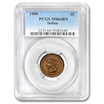 1909 Indian Head Cent MS-64 PCGS (Brown)