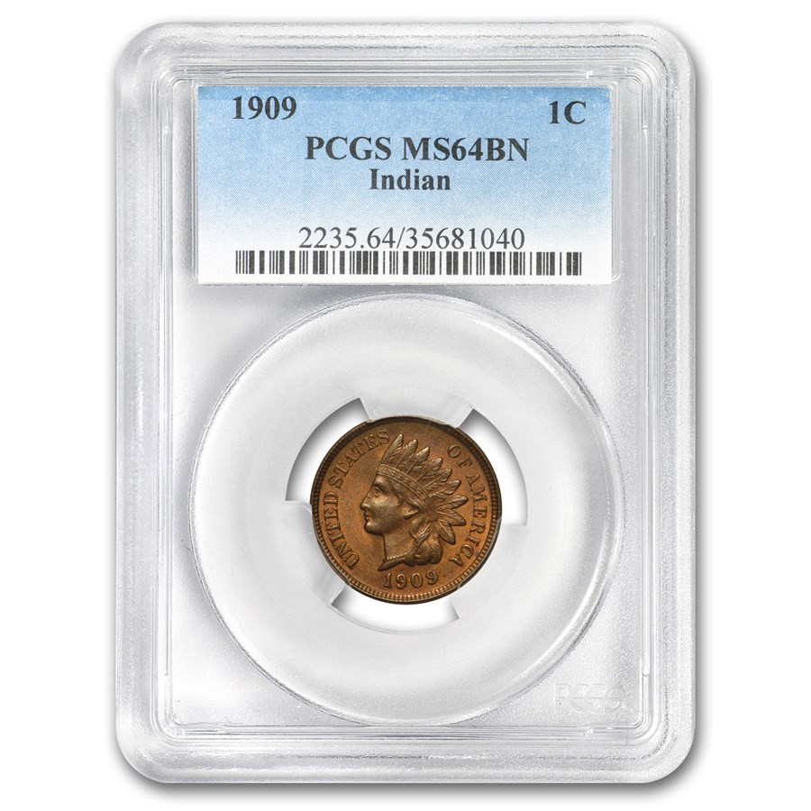 1909 Indian Head Cent MS-64 PCGS (Brown)