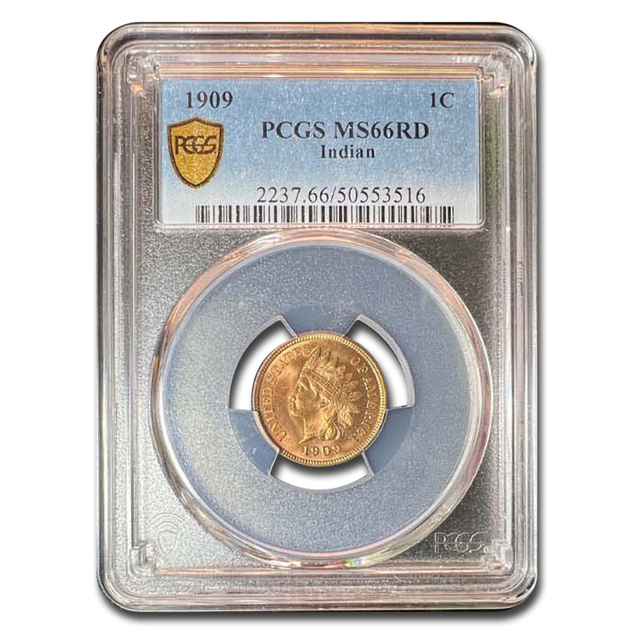 1909 Indian Head Cent MS-66 PCGS (Red)