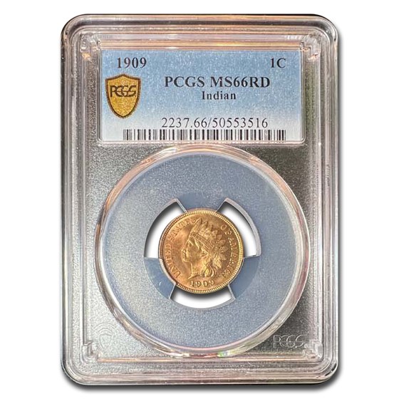 1909 Indian Head Cent MS-66 PCGS (Red) 1909 Indian Head Cent MS-66 PCGS (Red)
