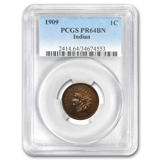 1909 Indian Head Cent PR-64 PCGS (Brown) 1909 Indian Head Cent PR-64 PCGS (Brown)