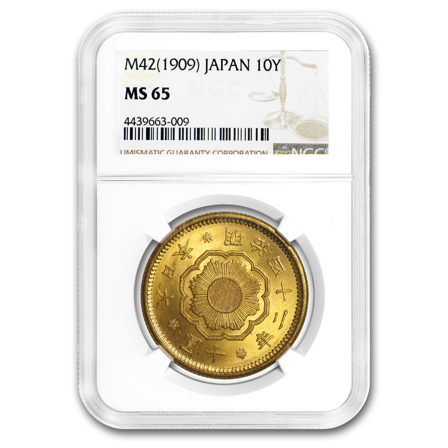 Buy 1909 Japan Gold M42 10 Yen MS-65 NGC | APMEX