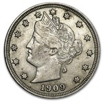 1909 Liberty Head V Nickel AU