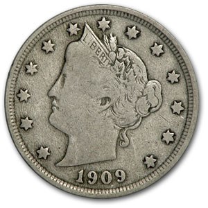 1909 Liberty Head V Nickel Fine