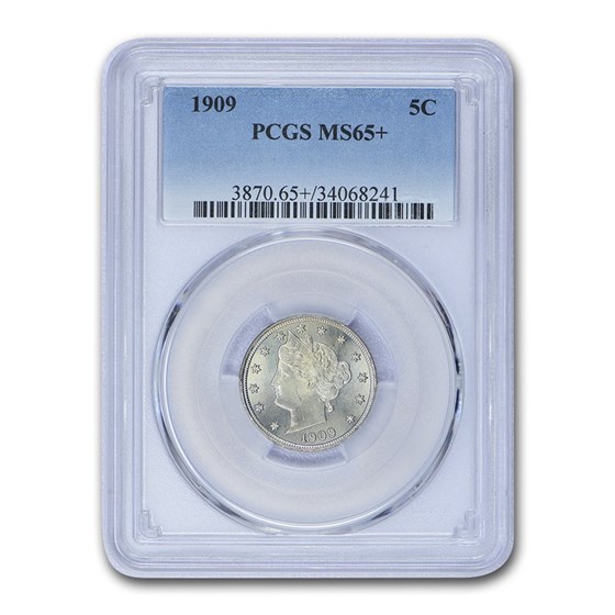 1909 Liberty Head V Nickel MS-65+ PCGS 1909 Liberty Head V Nickel MS-65+ PCGS