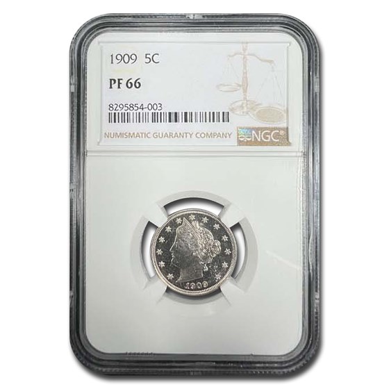 1909 Liberty Head V Nickel PF-66 NGC 1909 Liberty Head V Nickel PF-66 NGC