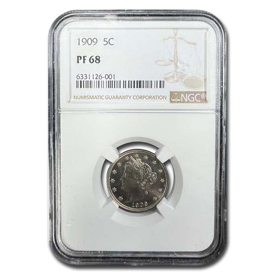 1909 Liberty Head V Nickel PF-68 NGC 1909 Liberty Head V Nickel PF-68 NGC