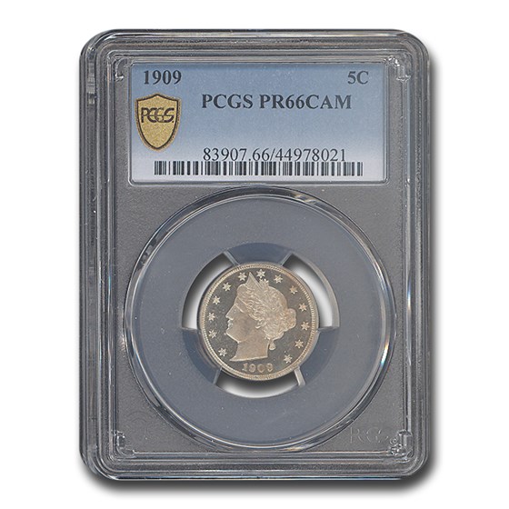 1909 Liberty Head V Nickel PR-66 Cameo PCGS 1909 Liberty Head V Nickel PR-66 Cameo PCGS