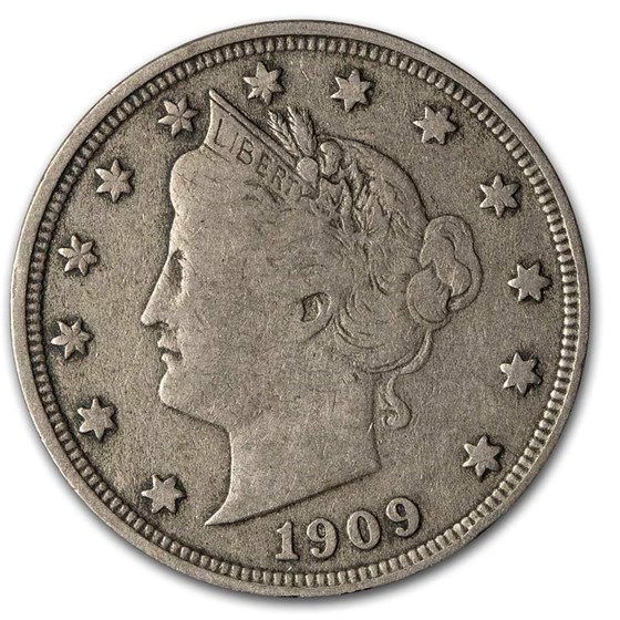 1909 Liberty Head V Nickel VF 1909 Liberty Head V Nickel VF