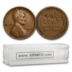 1909 Lincoln Cent 50-Coin Roll Avg Circ