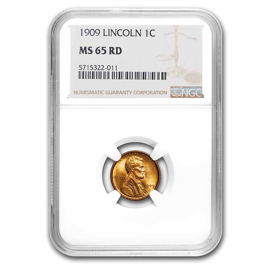 1909 Lincoln Cent MS-65 NGC (Red)