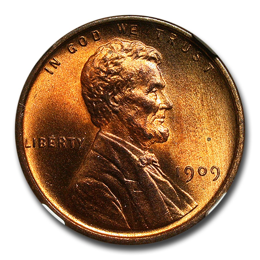 1909 Lincoln Cent MS-66 NGC (Red/Brown)