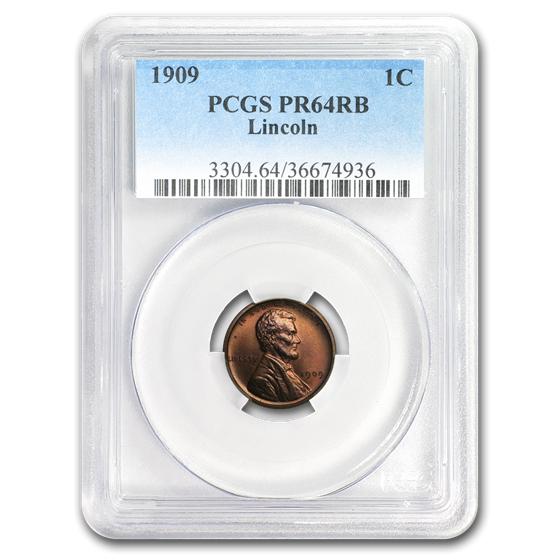 1909 Lincoln Cent PR-64 PCGS (Red/Brown) 1909 Lincoln Cent PR-64 PCGS (Red/Brown)