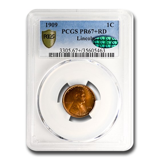 1909 Lincoln Cent PR-67+ PCGS CAC (Red) 1909 Lincoln Cent PR-67+ PCGS CAC (Red)