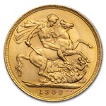 1909-M Australia Gold Sovereign Edward VII BU