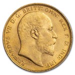 1909-M Australia Gold Sovereign Edward VII BU