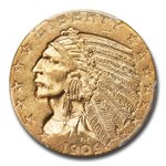 1909-O $5 Indian Gold Half Eagle MS-61 PCGS