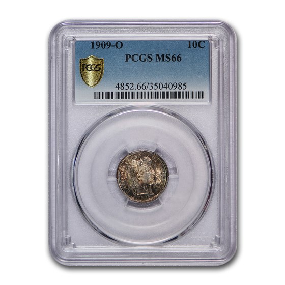 1909-O Barber Dime MS-66 PCGS 1909-O Barber Dime MS-66 PCGS