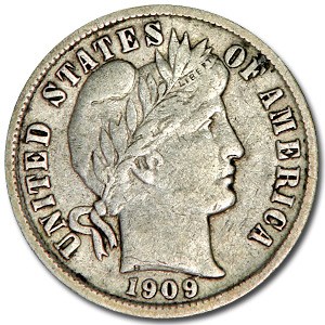 1909-O Barber Dime VF 1909-O Barber Dime VF
