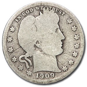 1909-O Barber Quarter AG 1909-O Barber Quarter AG