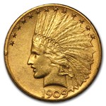 1909-S $10 Indian Gold Eagle AU