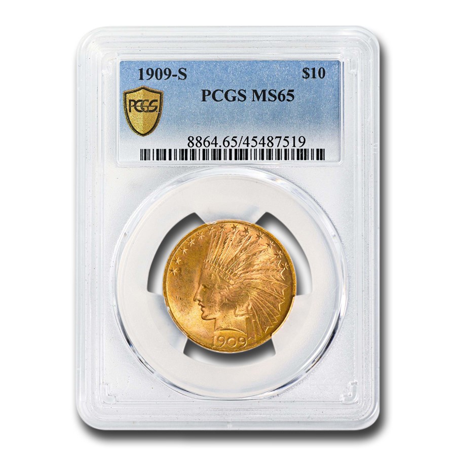1909-S $10 Indian Gold Eagle MS-65 PCGS