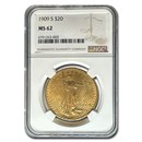 1909-S $20 Saint-Gaudens Gold Double Eagle MS-62 NGC 1909-S $20 Saint-Gaudens Gold Double Eagle MS-62 NGC