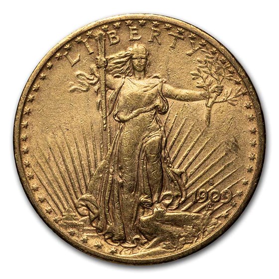 1909-S $20 Saint-Gaudens Gold Double Eagle XF 1909-S $20 Saint-Gaudens Gold Double Eagle XF