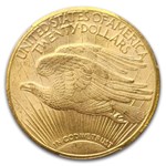 1909-S $20 St Gaudens Gold Double Eagle MS-60 PCGS