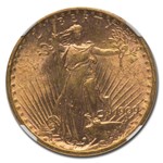 1909-S $20 St Gaudens Gold Double Eagle MS-61 NGC