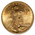1909-S $20 St Gaudens Gold Double Eagle MS-62 PCGS