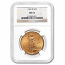1909-S $20 St Gaudens Gold Double Eagle MS-63 NGC
