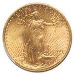 1909-S $20 St Gaudens Gold Double Eagle MS-64+ PCGS